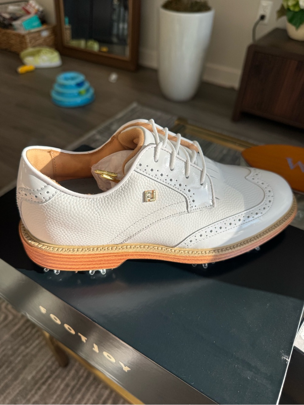 FootJoy White and Gold Women's Golf Shoes
